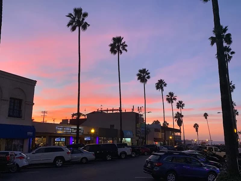 View of Newport Avenue in Ocean Beach, CA