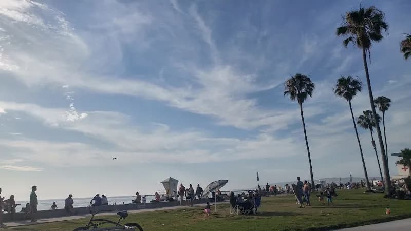 View of Newport Avenue in Ocean Beach, CA