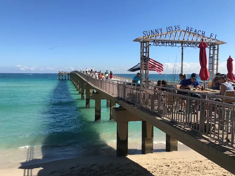 View of Newport Fishing Pier in Sunny Isles Beach, FL