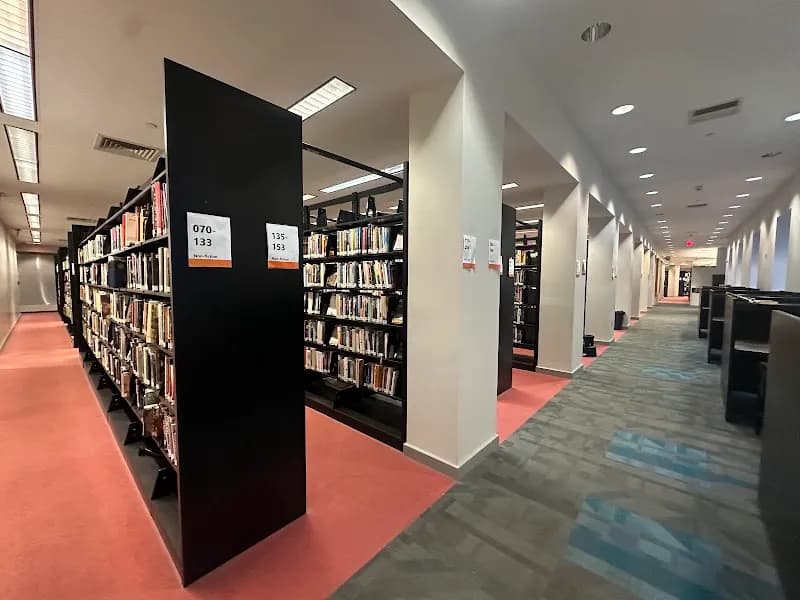 View of Newton Free Library in Newton, MA