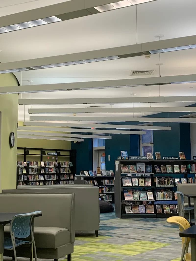 View of Newton Free Library in Newton, MA