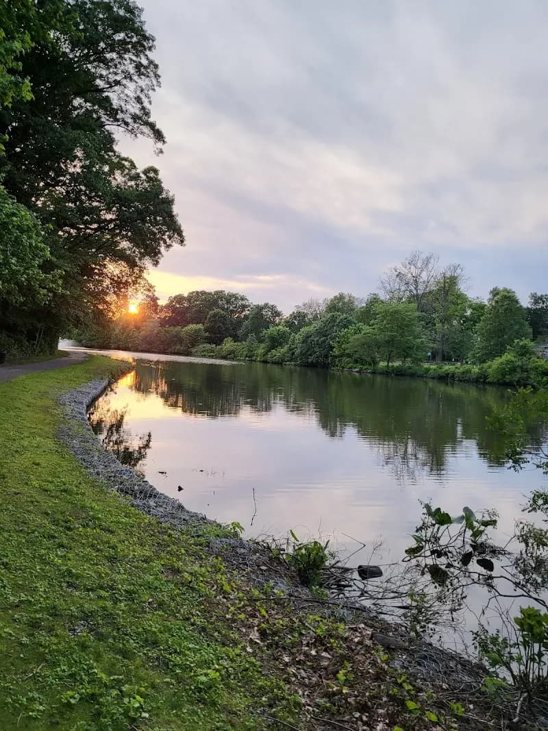 View of Newton Lake Park in Collingswood, NJ