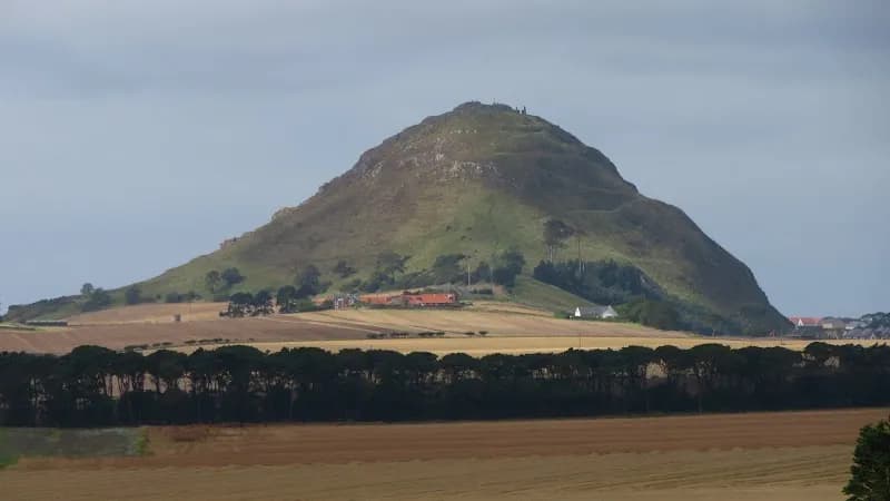View of North Berwick Law Nature Reserve in Gullane, Scotland
