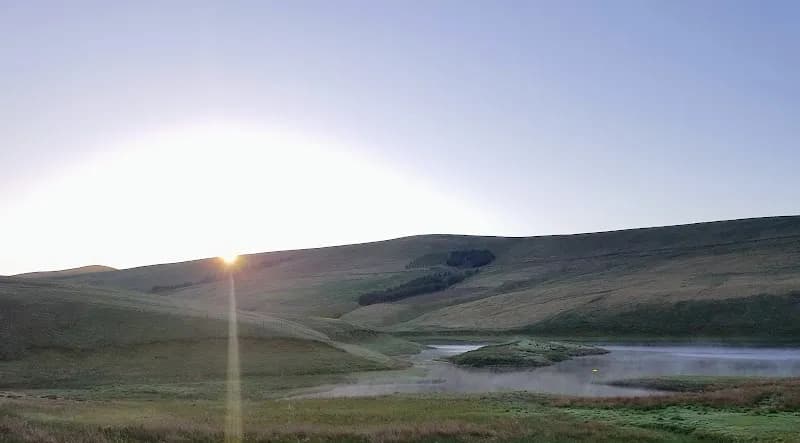 View of North Esk River Walk in Penicuik, Scotland