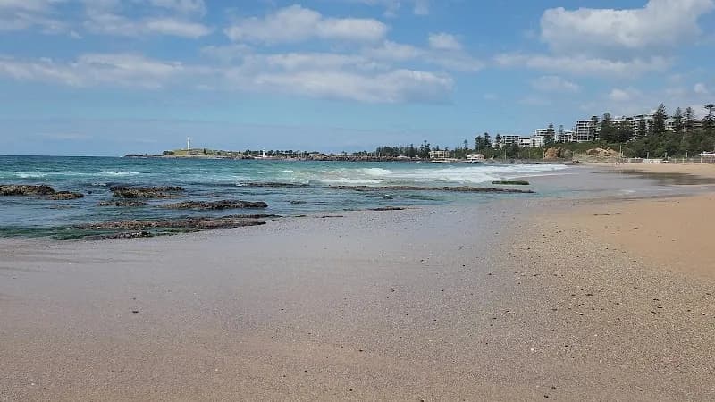 View of North Wollongong Beach in Wollongong, NSW