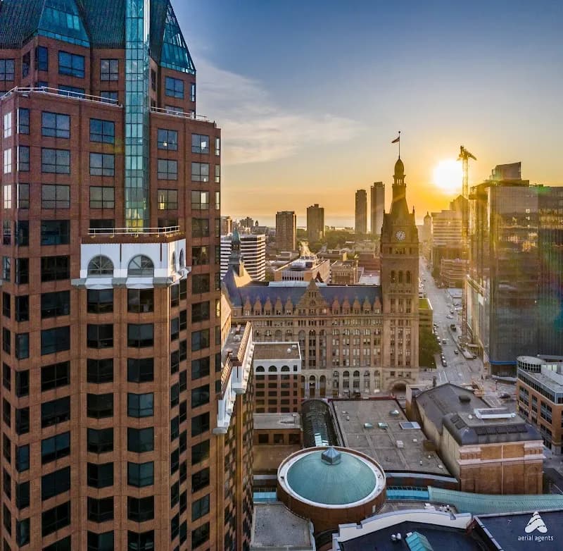 View of Northwestern Mutual in Milwaukee, WI
