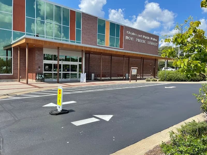 View of Novi Public Library in Novi, MI