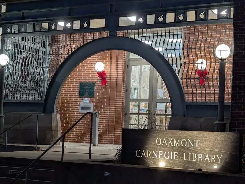 View of Oakmont Carnegie Library in Oakmont, PA