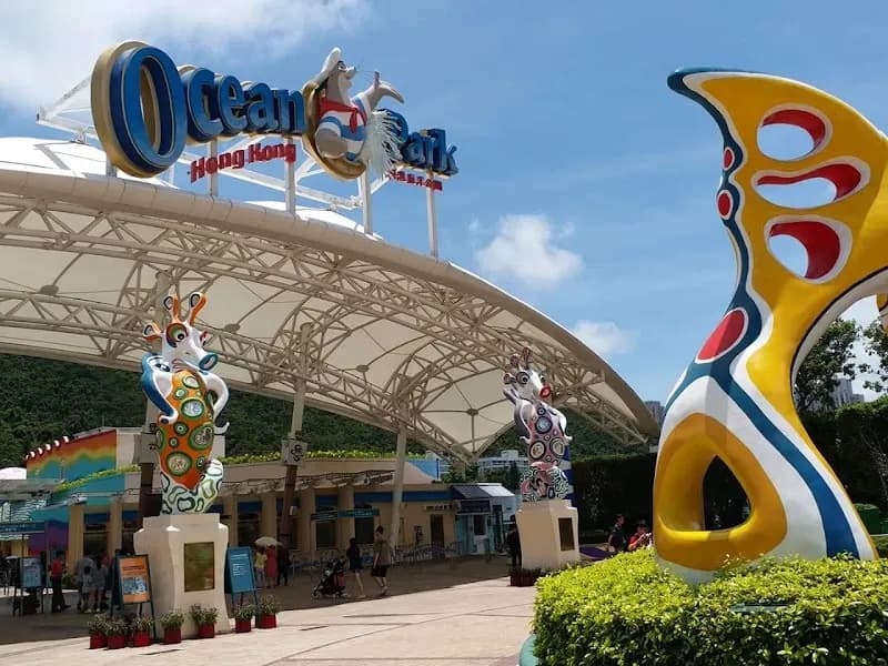 View of Ocean Park in Hong Kong, HK