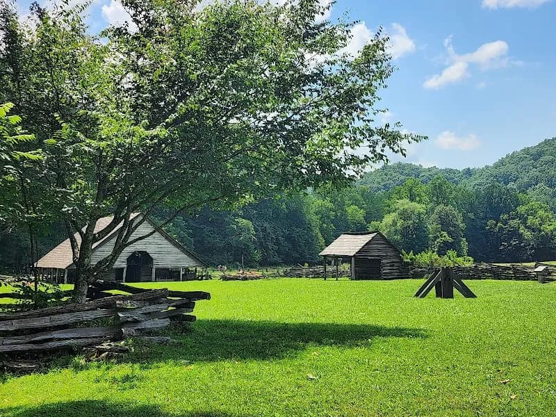 View of Oconaluftee Visitor Center in Cherokee, NC