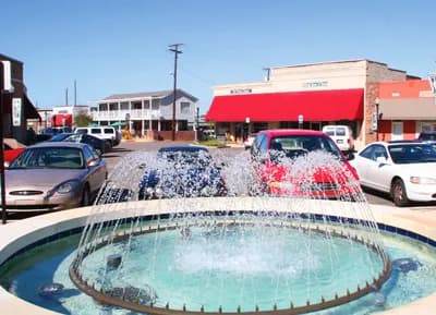 View of Old Towne Fountain in Olive Branch, MS