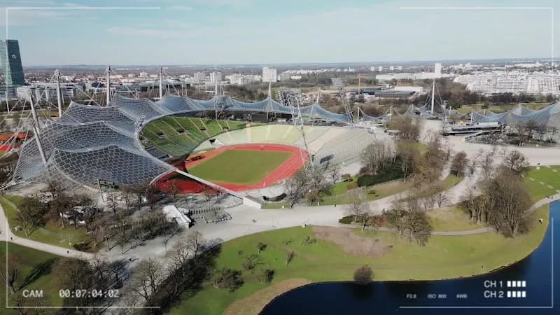 View of Olympiapark München in Munich, BY