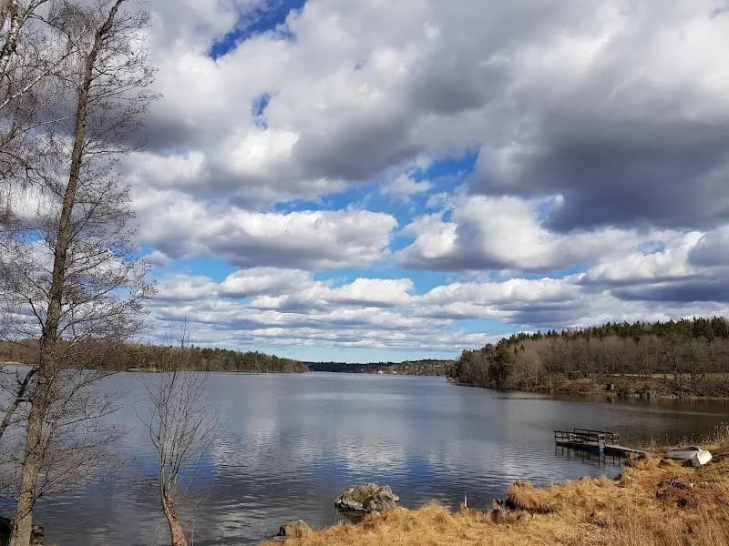 Orlången Nature reserve, Ebbadalsvägen entrance hiking area in Huddinge, Stockholm