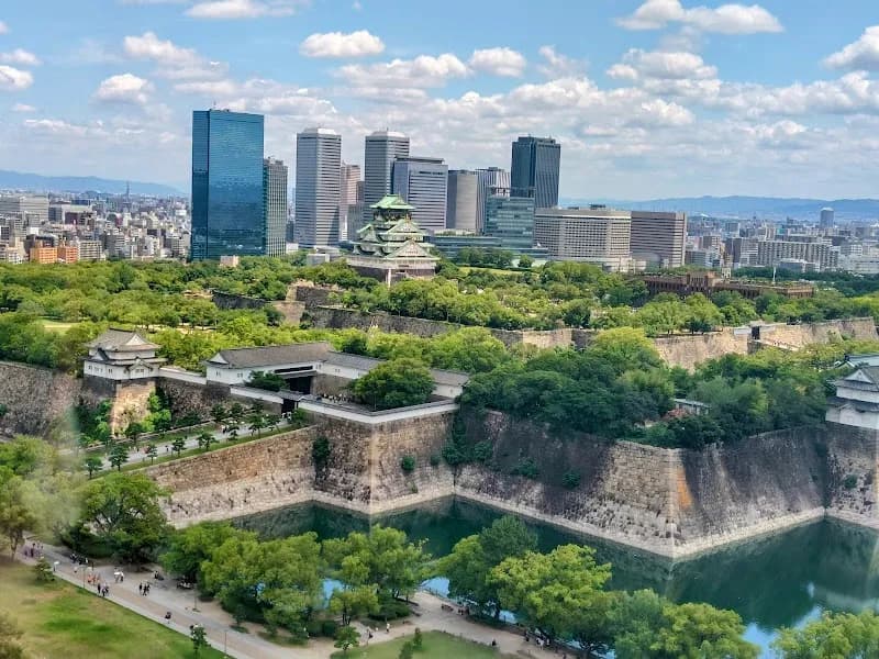 View of Osaka Castle Park in Osaka, OS