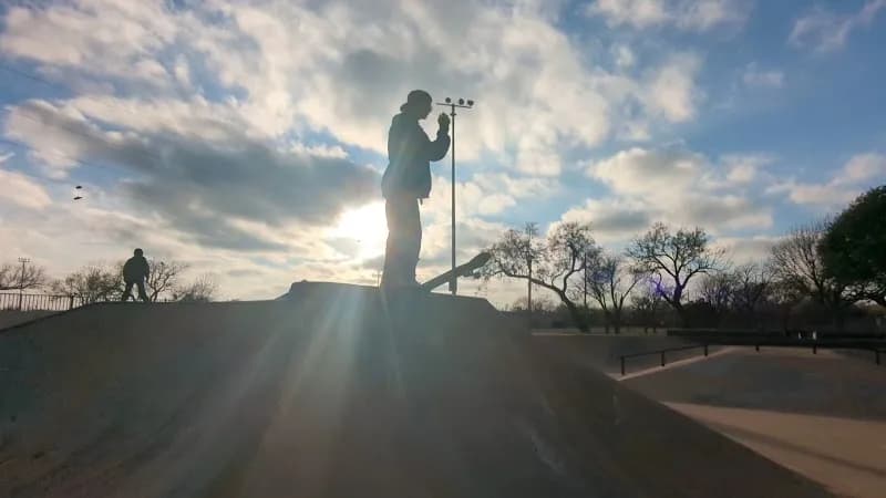 View of Oscar Rose Skate park in Abilene, TX