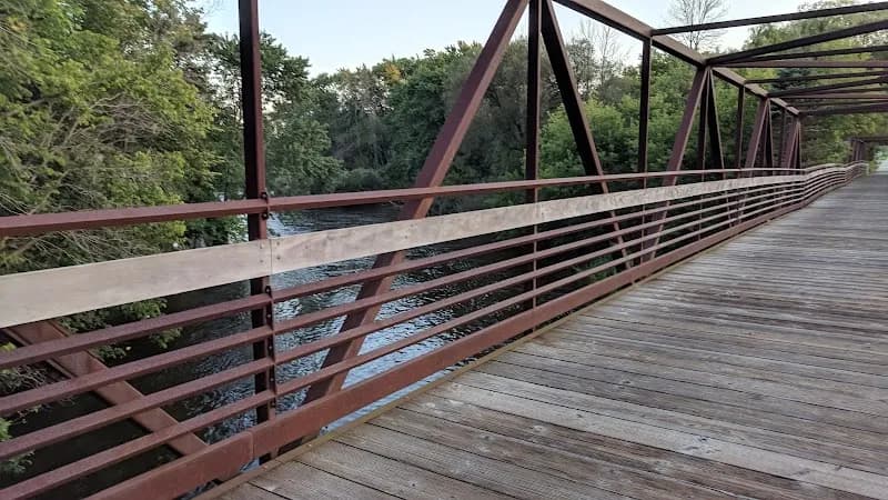 View of Ozaukee Interurban Trail in Cedarburg, WI