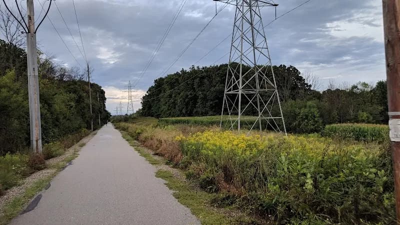 View of Ozaukee Interurban Trail in Cedarburg, WI