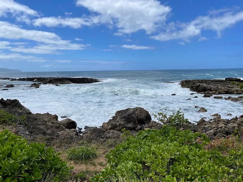 View of Pūpūkea Beach Park in Haleiwa, HI