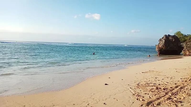 View of Padang Padang Beach in Seminyak, Bali