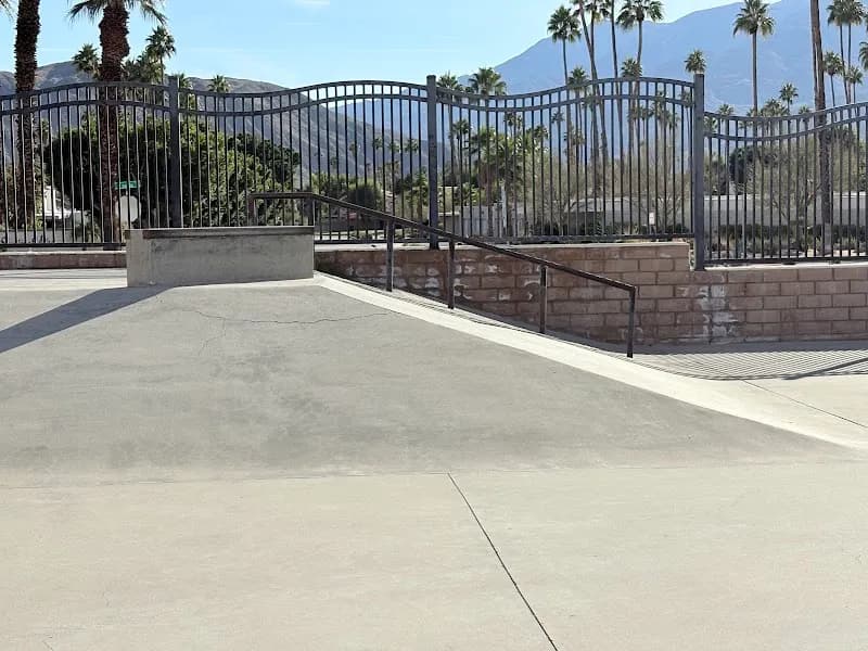 View of Palm Springs Skate Park in Palm Springs, CA