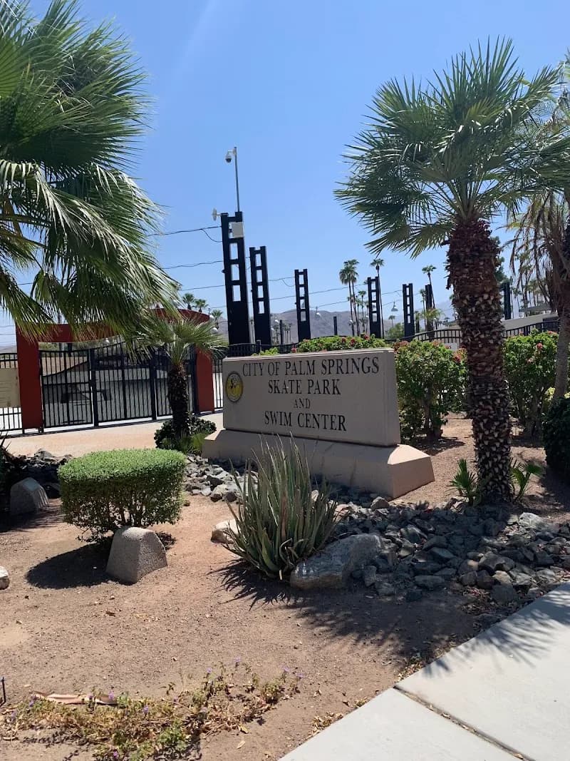 View of Palm Springs Skate Park in Palm Springs, CA