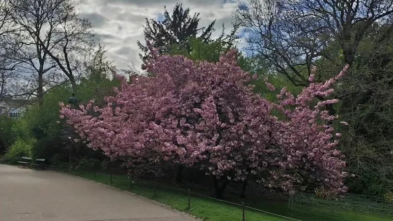 View of Parc des Buttes-Chaumont in Paris, IDF