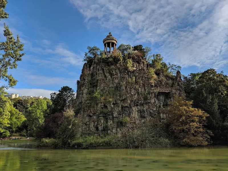 View of Parc des Buttes-Chaumont in Paris, IDF