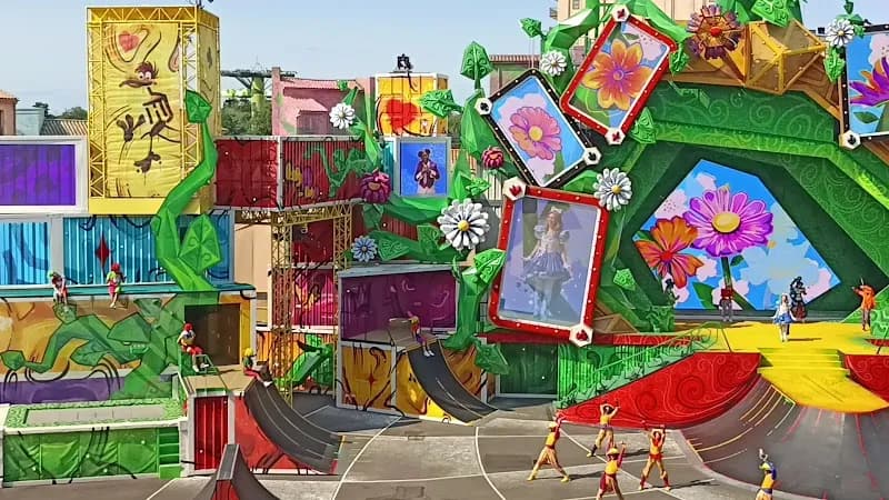 View of Parc Walt Disney Studios in Disneyland Paris Area (Marne-la-Vallée), IDF