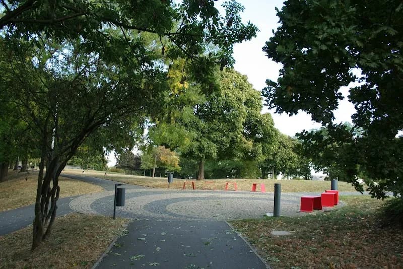 View of Park Židovských obětí in Žižkov, CZ