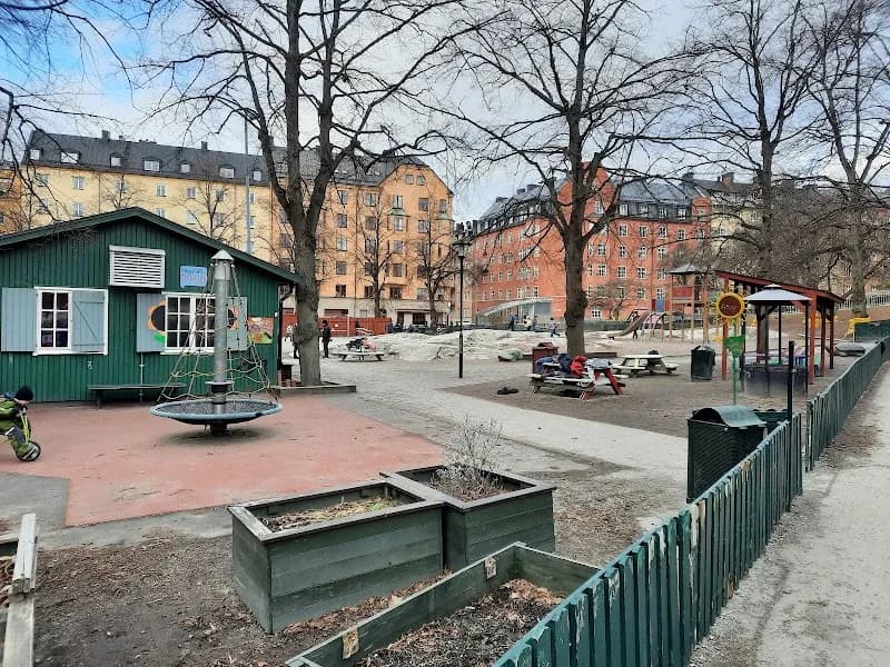 Parkleken Högalid playground in Enskede, Stockholm