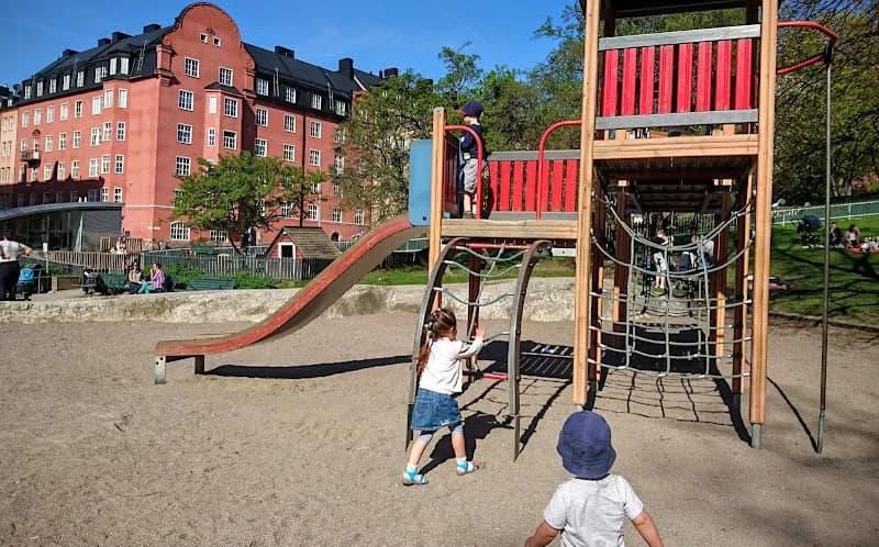 View of Parkleken Högalid in Enskede, Stockholm