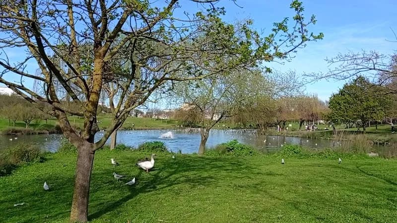 View of Parque da Paz in Caparica, Almada