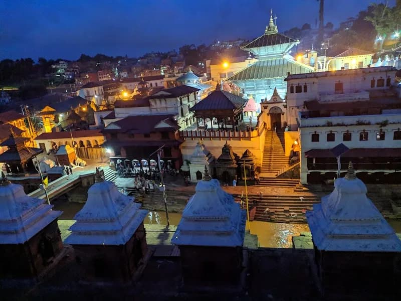 View of Pashupatinath Temple Complex Gardens in Pashupati, Bagmati