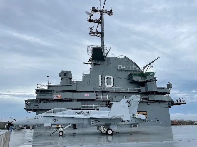 View of Patriots Point Naval & Maritime Museum in Charleston, SC