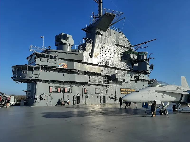 View of Patriots Point Naval & Maritime Museum in Charleston, SC
