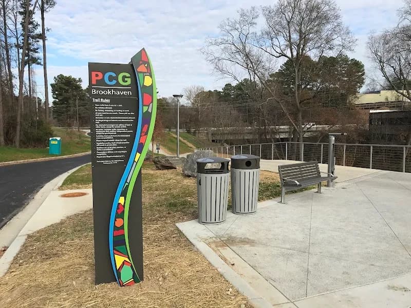 Peachtree Creek Greenway route in Brookhaven, GA