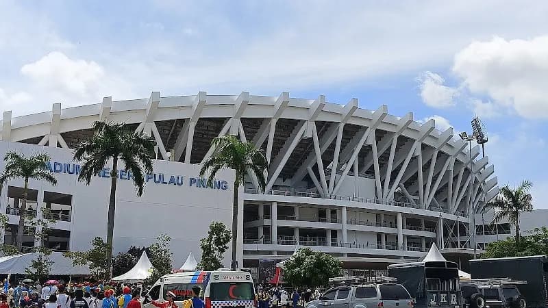 View of Penang State Stadium, Batu Kawan in Queensbay, Penang