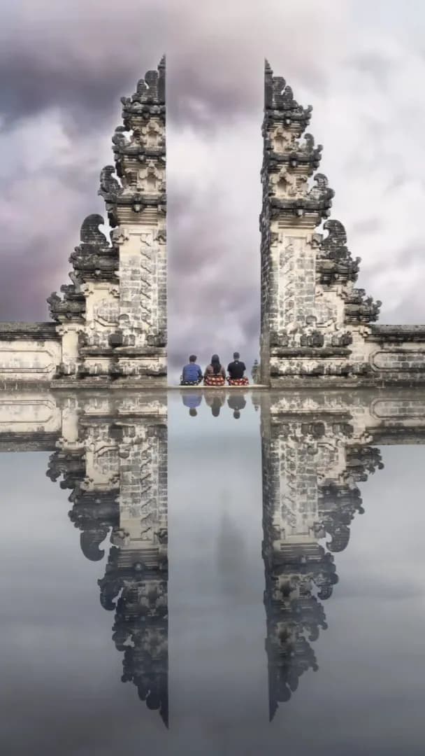 View of Penataran Agung Lempuyang Temple in Klungkung, Bali