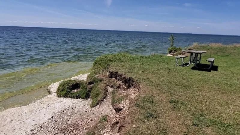 View of Peninsula Point Lighthouse in Rapid River, MI