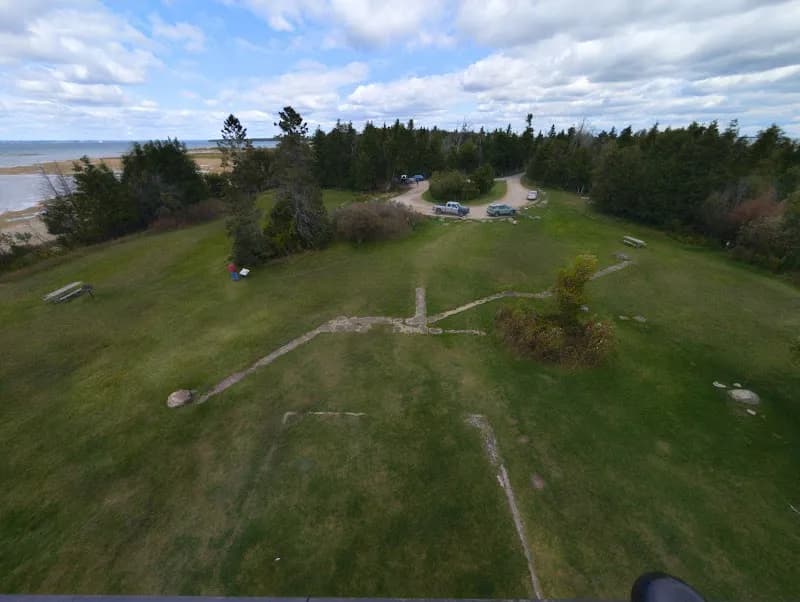View of Peninsula Point Lighthouse in Rapid River, MI