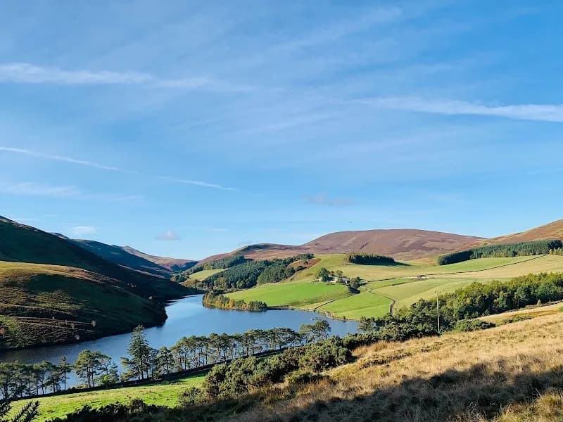 View of Pentland Hills Regional Park in Balerno, Scotland