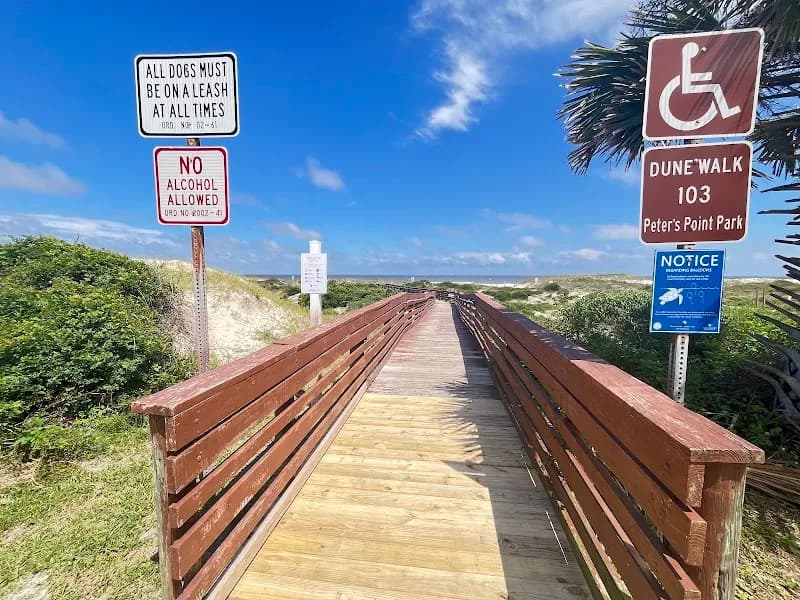 View of Peters Point Beachfront Park in Fernandina Beach, FL