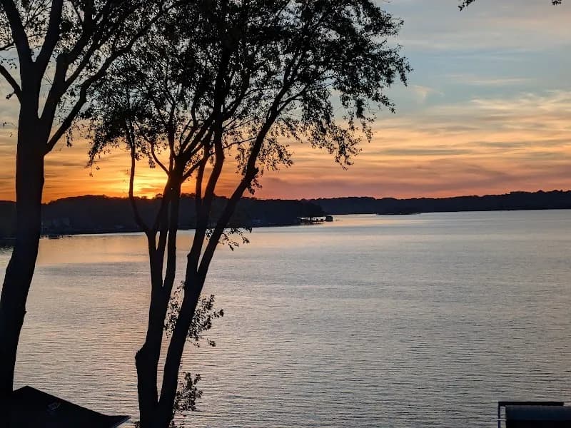 View of Pewaukee Lake in Pewaukee, WI