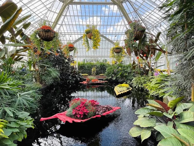 View of Phipps Conservatory and Botanical Gardens in Pittsburgh, PA