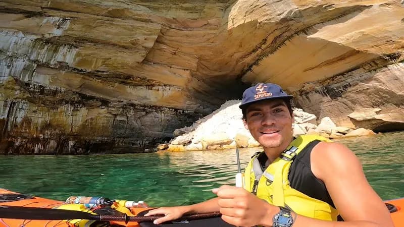 View of Pictured Rocks Kayaking in Munising, MI