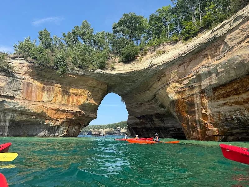 View of Pictured Rocks Kayaking in Munising, MI
