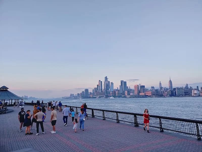 View of Pier A Park in Hoboken, NJ