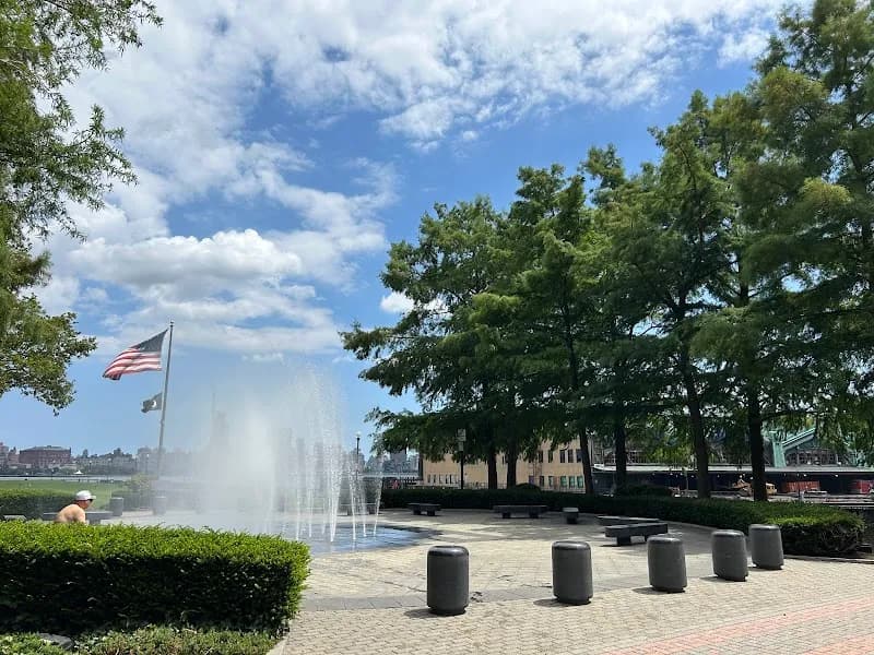 View of Pier A Park in Hoboken, NJ
