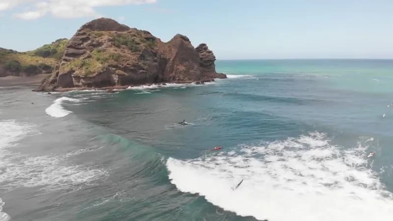 View of Piha Beach in Piha, AKL