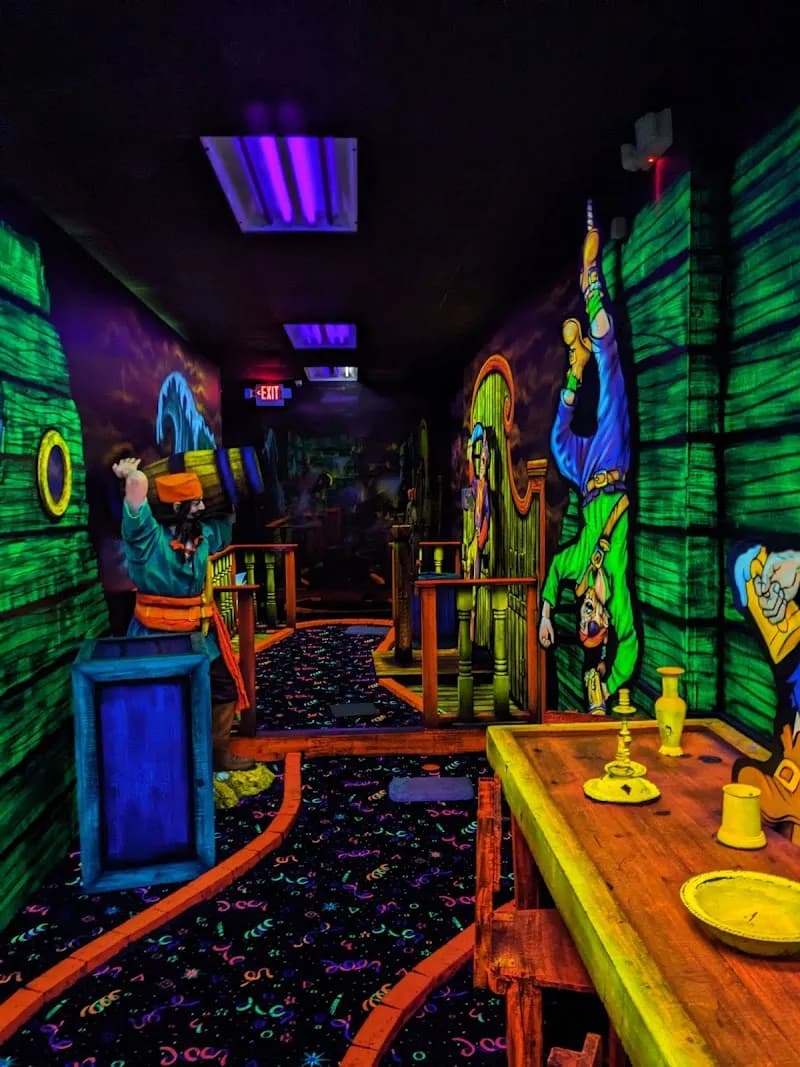 View of Pirate Black Light Golf in Fayetteville, NC